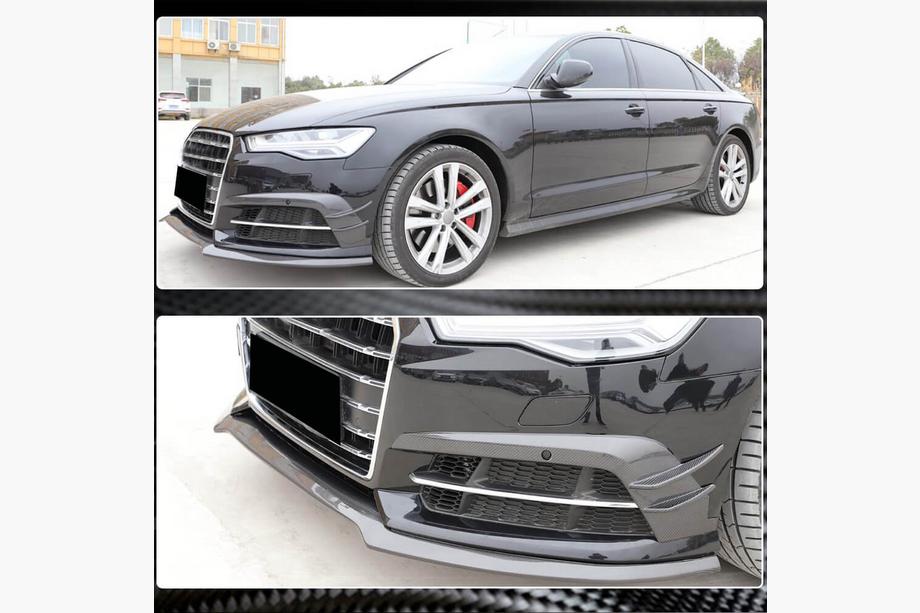 Audi A6 C7 2011-2017 Lip Anteriore Paraurti Carbon V3 per S-Line 2014-2018 Foto 3