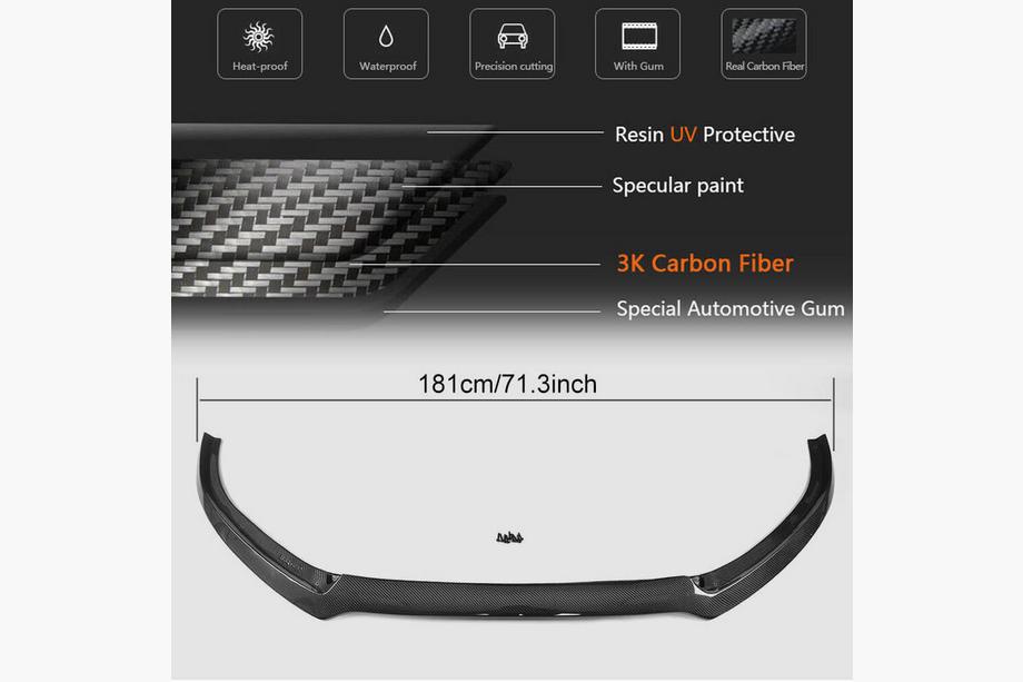 Audi A6 C7 2011-2017 Lip Anteriore Paraurti Carbon V3 per S-Line 2014-2018 Foto 5