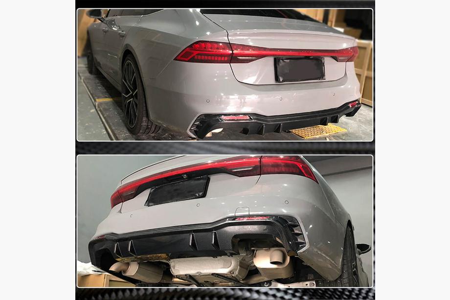Audi A7 2018- Diffusore Paraurti Posteriore (per S-Line 2018-2022, Carbonio) Foto 4