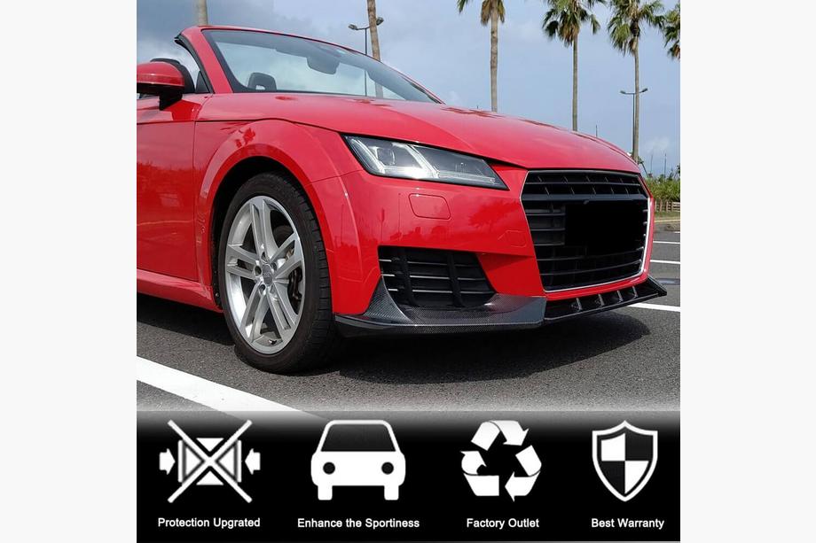 Audi TT 2014-2023 Labbro anteriore Lip V2 (per Base, 2014-2019, Carbonio) Foto 3