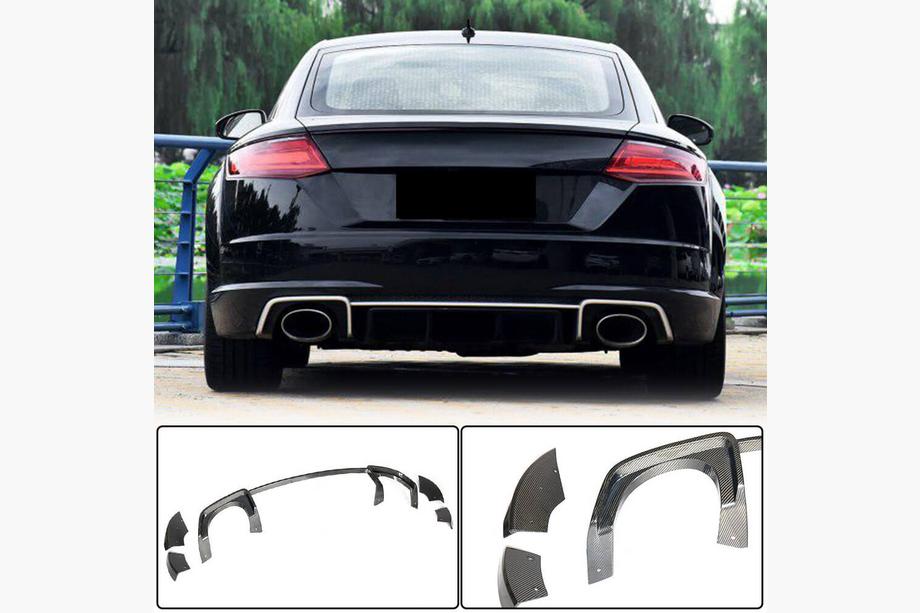 Audi TT 2014-2023 Diffusore paraurti posteriore (per RS, 2016-2019, Carbonio Secco) Image