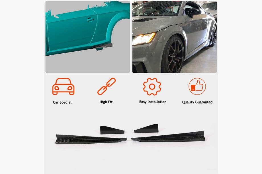 Audi TT 2014-2023 Minigonne Laterali (2014-2019, Carbonio) Foto 2