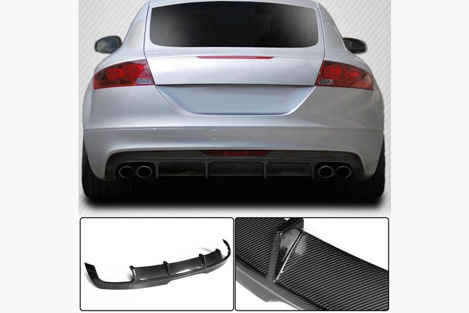 Audi TT 2006-2014 Diffusore Paraurti Posteriore (Plastica) V1 Foto 1