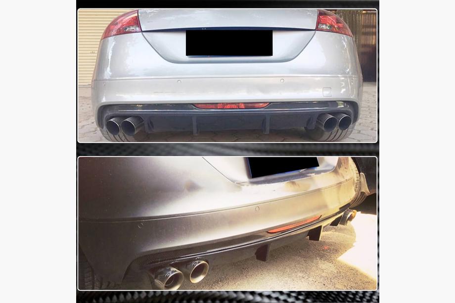 Audi TT 2006-2014 Diffusore Paraurti Posteriore (Plastica) V1 Foto 2