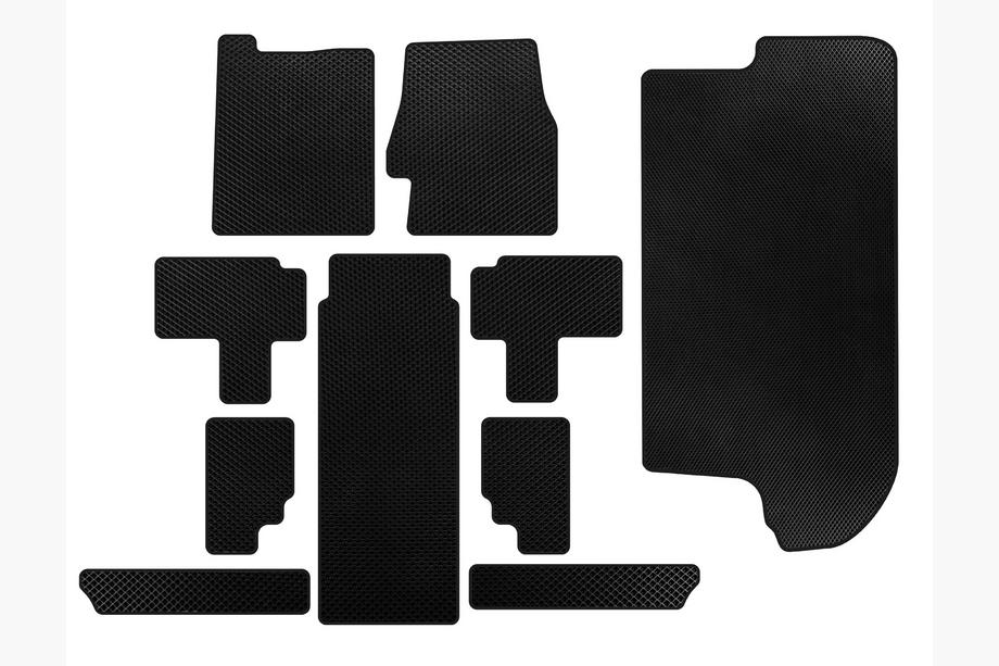 Kia Carnival 2002-2013 Tappetini EVA (abitacolo completo, Nero) Image