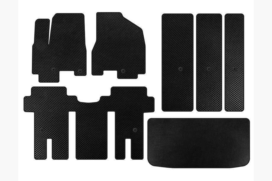 Kia Carnival 2014-2020 Tappetini EVA (abitacolo completo, Nero) Image