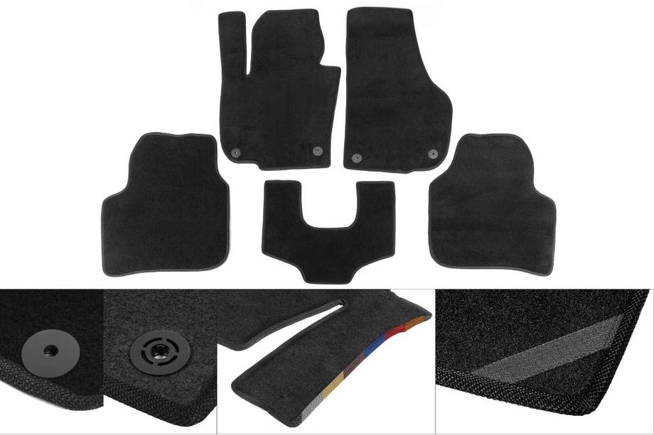 Tesla Model 3 2017- Tappetini in tessuto Premium (neri) Image