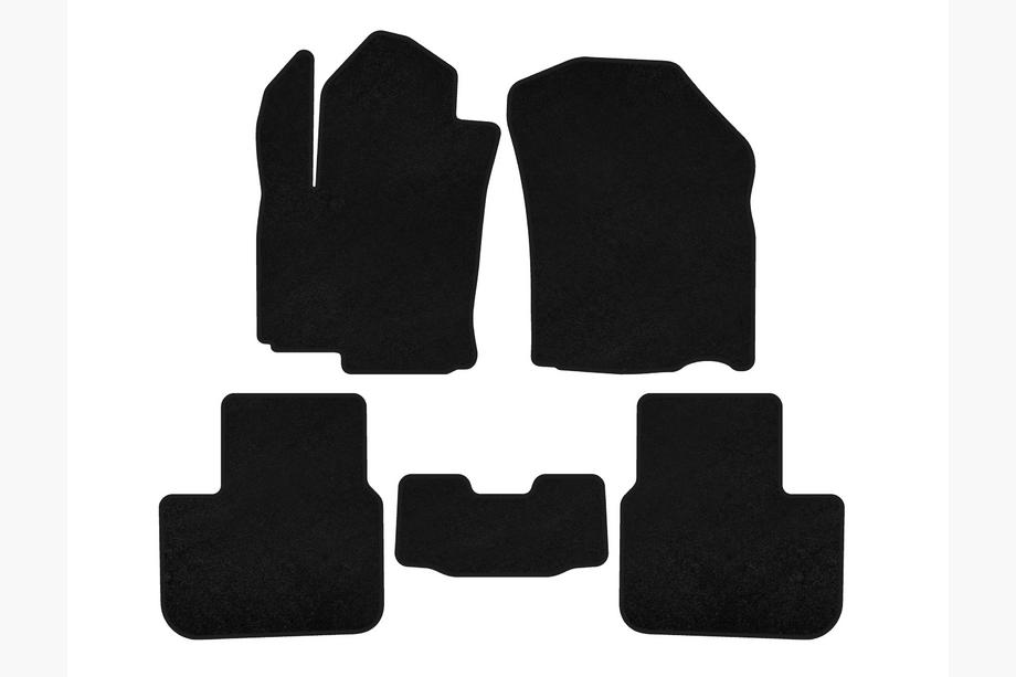 Fiat Sedici 2006-2014 Tappetini in tessuto Premium (HB, Nero) Image