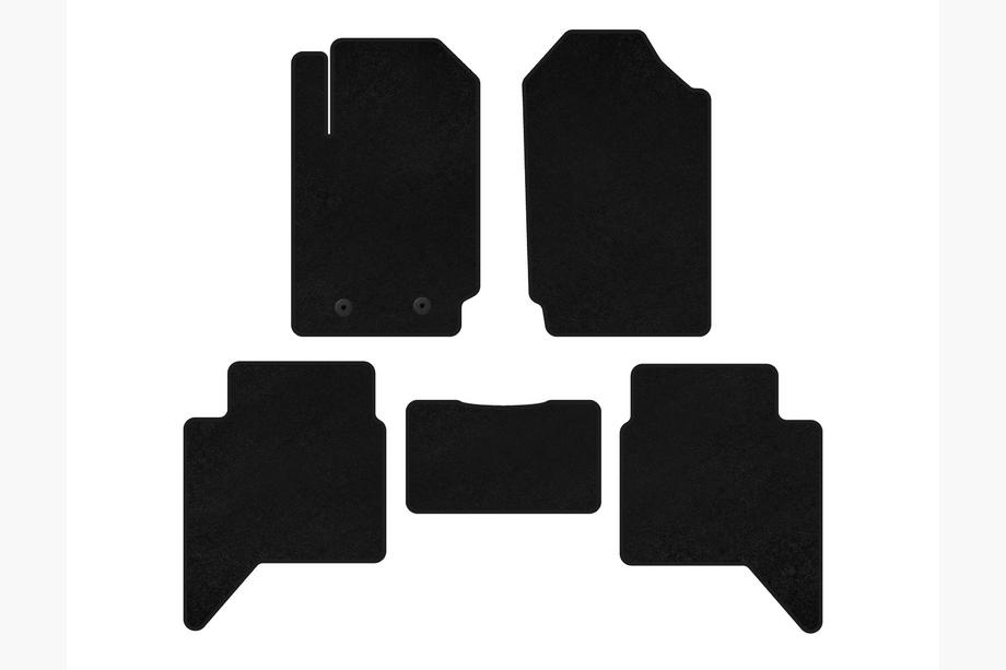 Ford Ranger 2011–2022 Tappetini in tessuto Premium (Nero) Foto 1