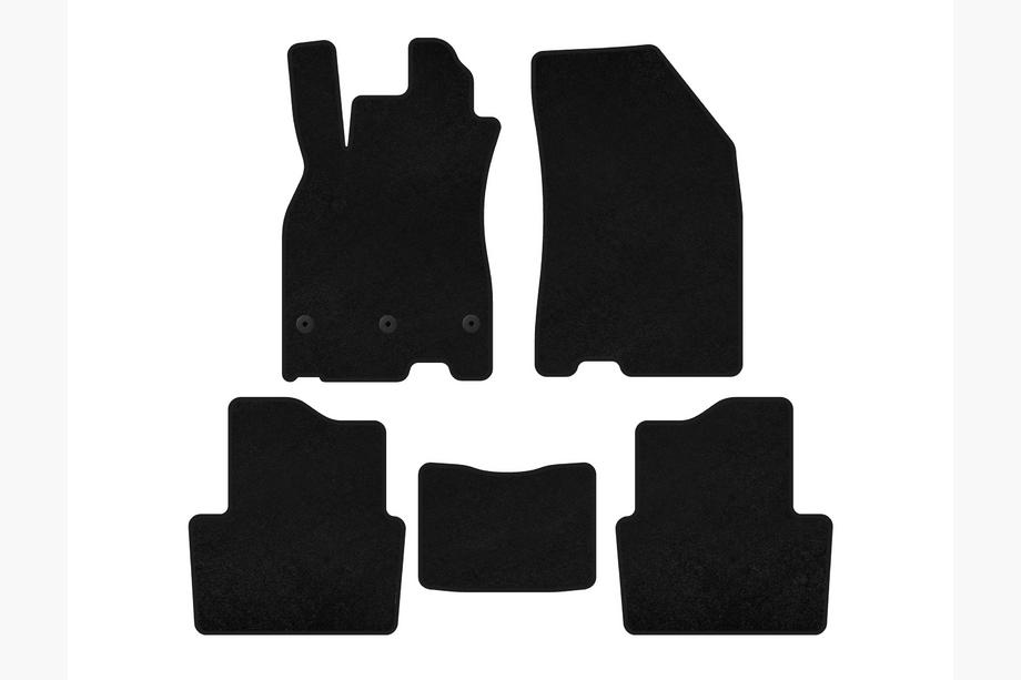 Renault Megane III 2009-2016 Tappetini in tessuto Premium (SD, Nero) Image