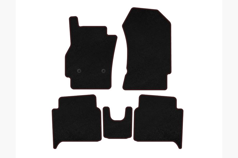 Renault Zoe 2012-2019 Tappetini in tessuto Premium (HB, Nero) Image