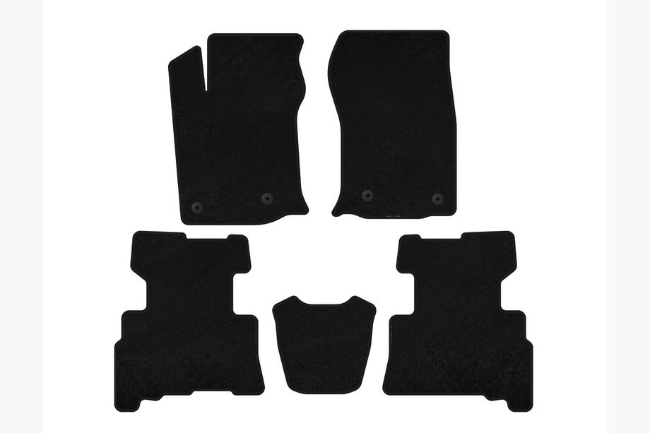 Toyota 4Runner 2009-2024 Tappetini Tessili Premium (2 File, 2014-2024, 7 Posti, Nero) Foto 1