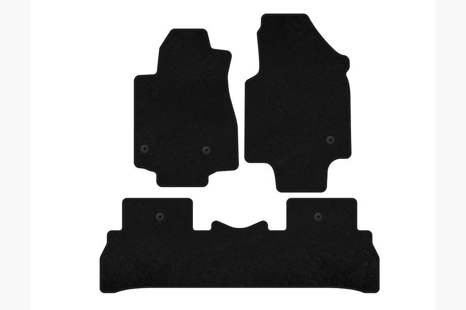 Honda Pilot 2008-2015 Tappetini tessili Classic (2008-2012, 7 posti, Nero) Image