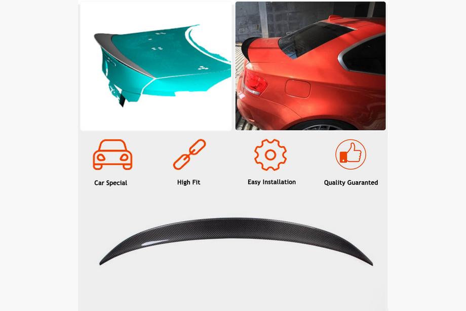 BMW 1 Series E81/E82/E87/E88 2004-2011 Spoiler P-Style (per E82, Carbonio) Foto 2