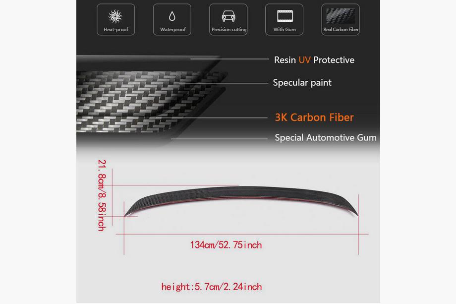 BMW 5 Series E60/E61 2003-2010 Spoiler AC-Style V1 (per SD, Carbonio) Foto 5