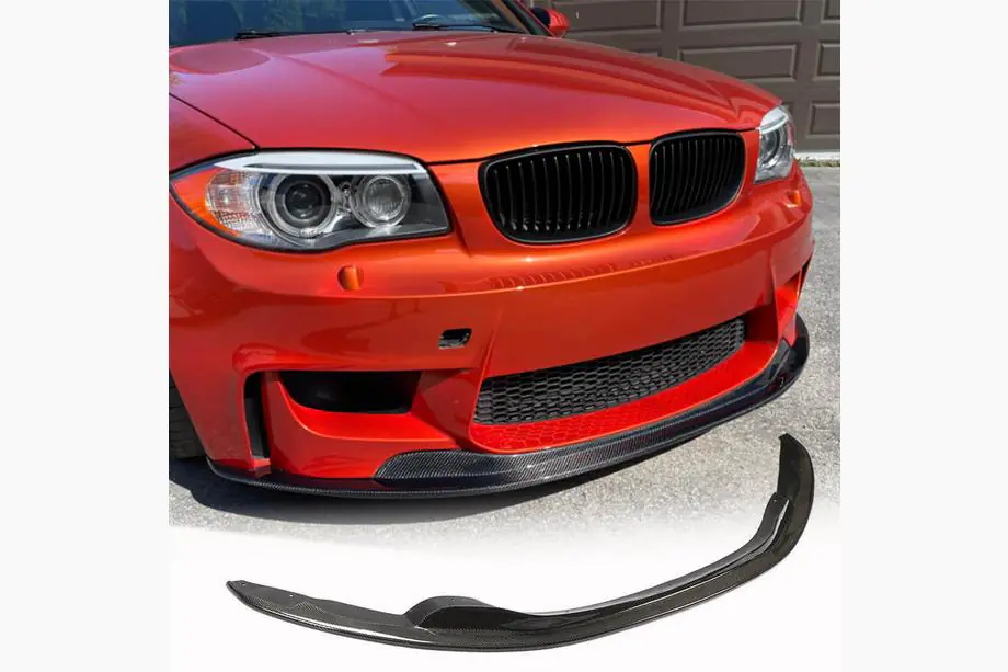 BMW 1 Series E81/E82/E87/E88 2004-2011 Labbro anteriore V1 per 1M E82, Carbonio Foto 1