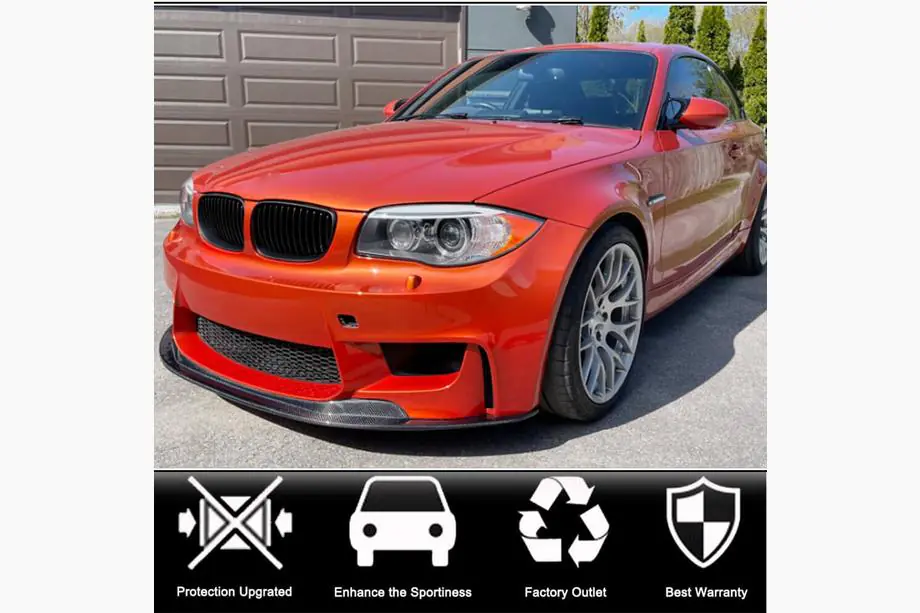 BMW 1 Series E81/E82/E87/E88 2004-2011 Labbro anteriore V1 per 1M E82, Carbonio Foto 2