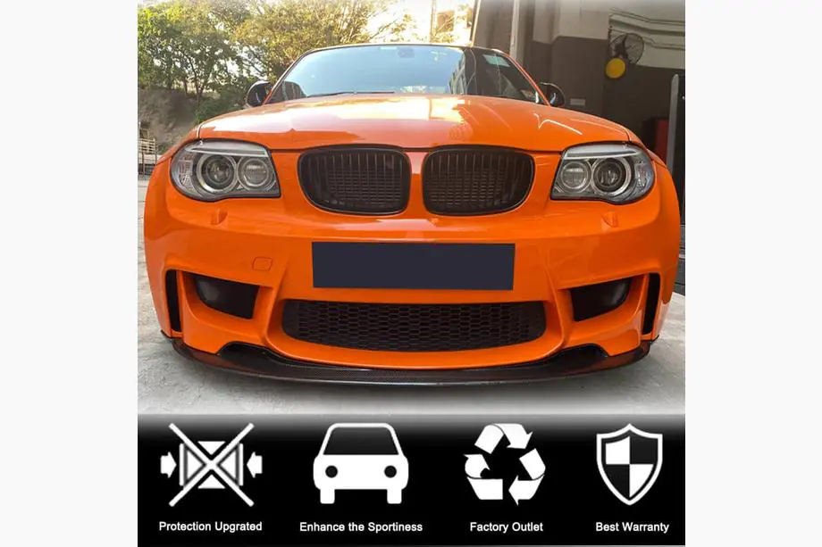 BMW 1 Series E81/E82/E87/E88 2004-2011 Labbro anteriore V1 per 1M E82, Carbonio Foto 4