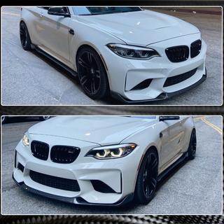 Labbro anteriore Lip V4 per F87 M2 Competition, Carbonio BMW 2 Series F22/F23 2014-2021 foto 4