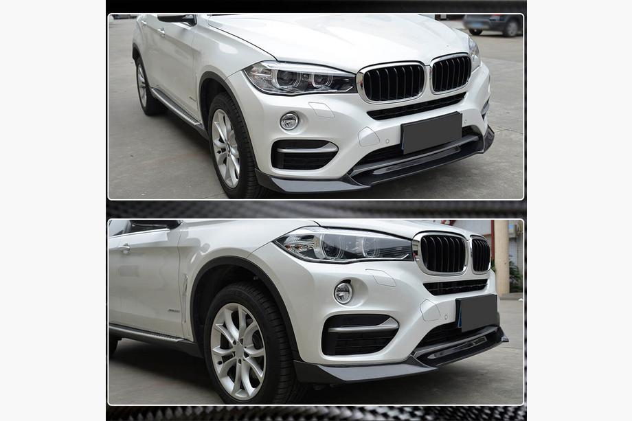 BMW X6 F16 2014-2019 Labbro Paraurti Anteriore FRP V3 (Base) Foto 4