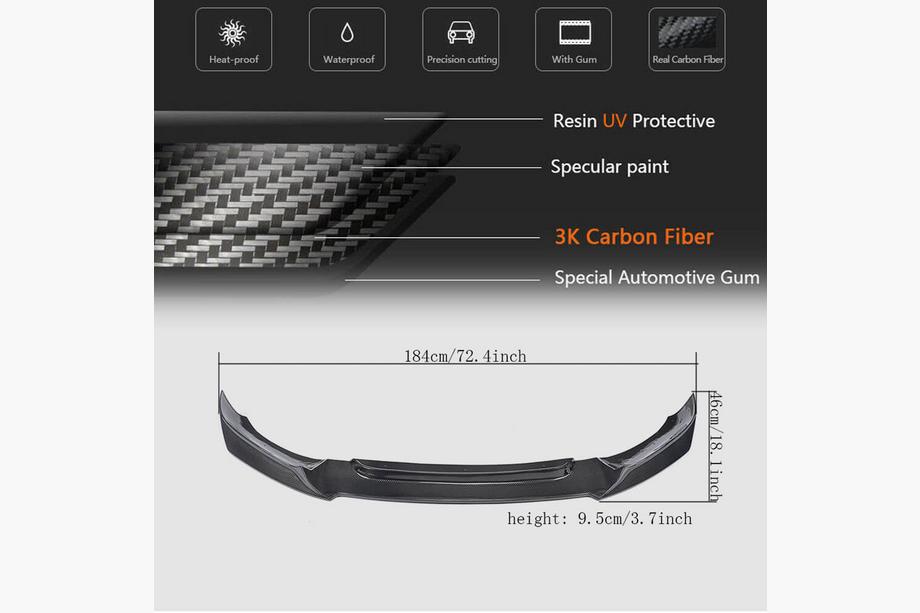 BMW X6 F16 2014-2019 Labbro Paraurti Anteriore FRP V3 (Base) Foto 5