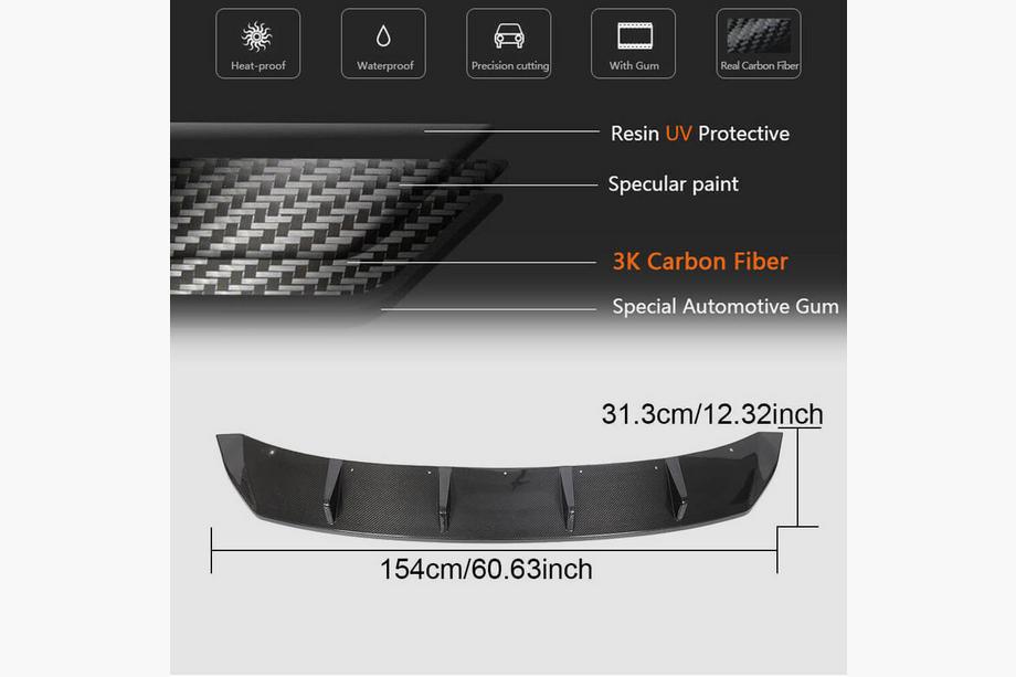 BMW I3 2013-2022 Diffusore Paraurti Posteriore (Carbonio) Foto 6