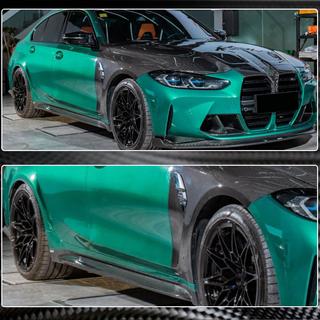 Minigonne laterali V4 (per G80, Carbonio) BMW 3 Series G20/G21 2018- foto 3