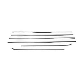 Cornici esterne finestrini acciaio inox (6 pz) SsangYong Kyron 2005-2014 foto 2