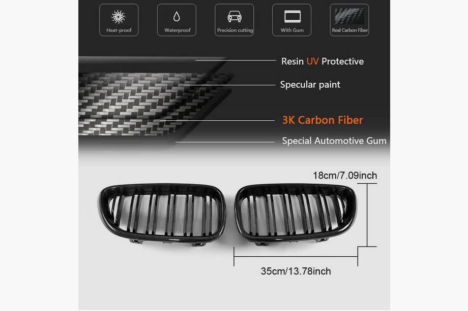 BMW 2 Series F22/F23 2014-2021 Calandra M-Look (Carbonio) Foto 5