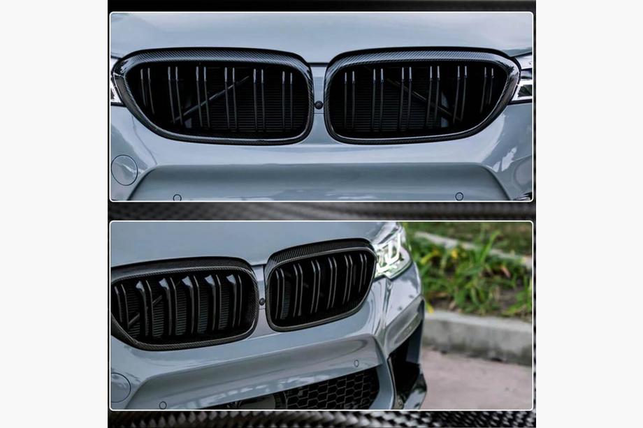 BMW Serie 5 G30/G31 2017–2023 Calandra a Doppio Rene in Carbonio V2 (2017-2020) Foto 3