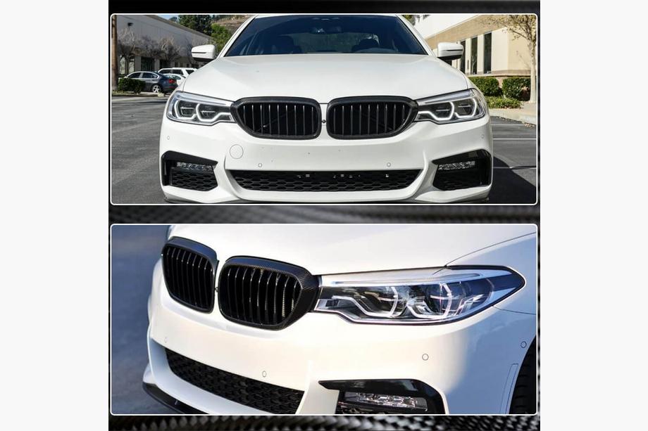 BMW Serie 5 G30/G31 2017–2023 Calandra a Doppio Rene in Carbonio V2 (2017-2020) Foto 4