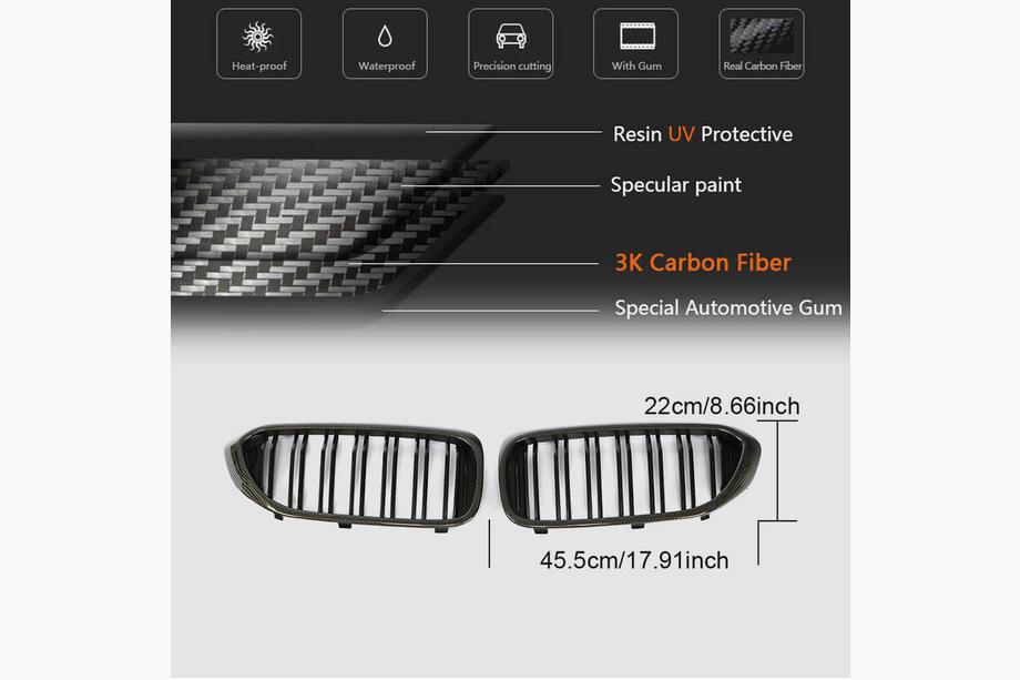 BMW Serie 5 G30/G31 2017–2023 Calandre M-Look V1 (2017-2020, Carbonio) Foto 5