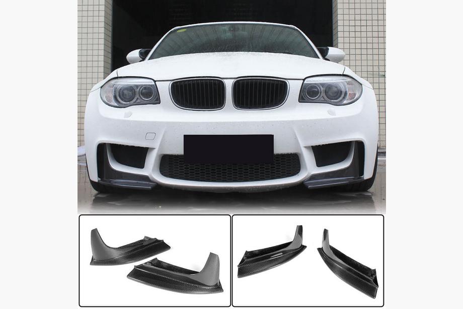 BMW 1 Series E81/E82/E87/E88 2004-2011 Estensioni Flap paraurti anteriore (per 1M E82, Carbonio) Image