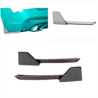 Flap Estensioni paraurti posteriore (per M-Sport originale 2018-2021, Carbonio) foto 2