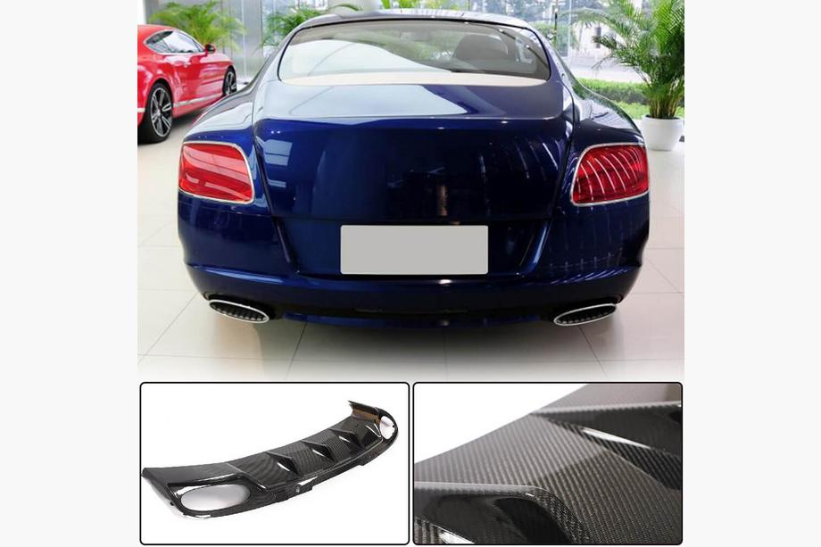 Bentley Continental GT 2011-2018 Diffusore Posteriore Paraurti (Carbonio) Image