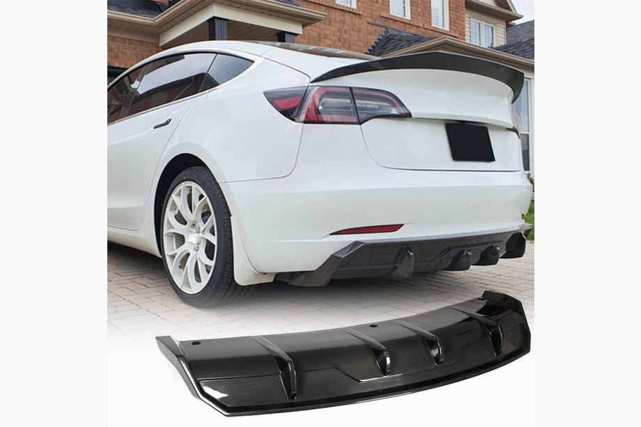 Tesla Model 3 2017- Diffusore Posteriore Paraurti Carbonio V2 (2016-2022) Image