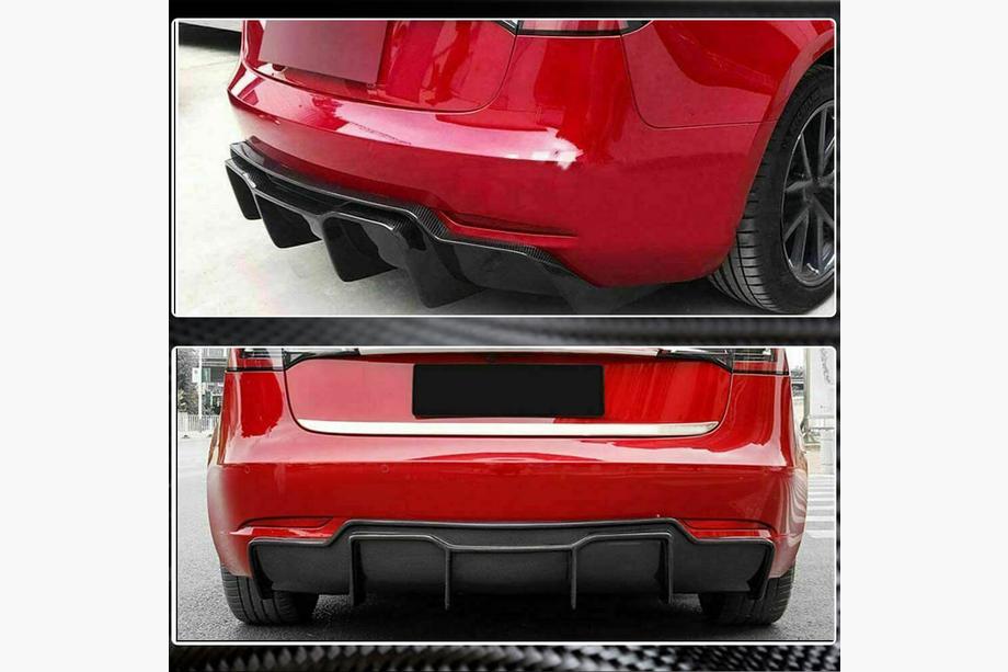 Tesla Model 3 2017- Diffusore Posteriore Paraurti Carbonio V2 (2016-2022) Foto 4