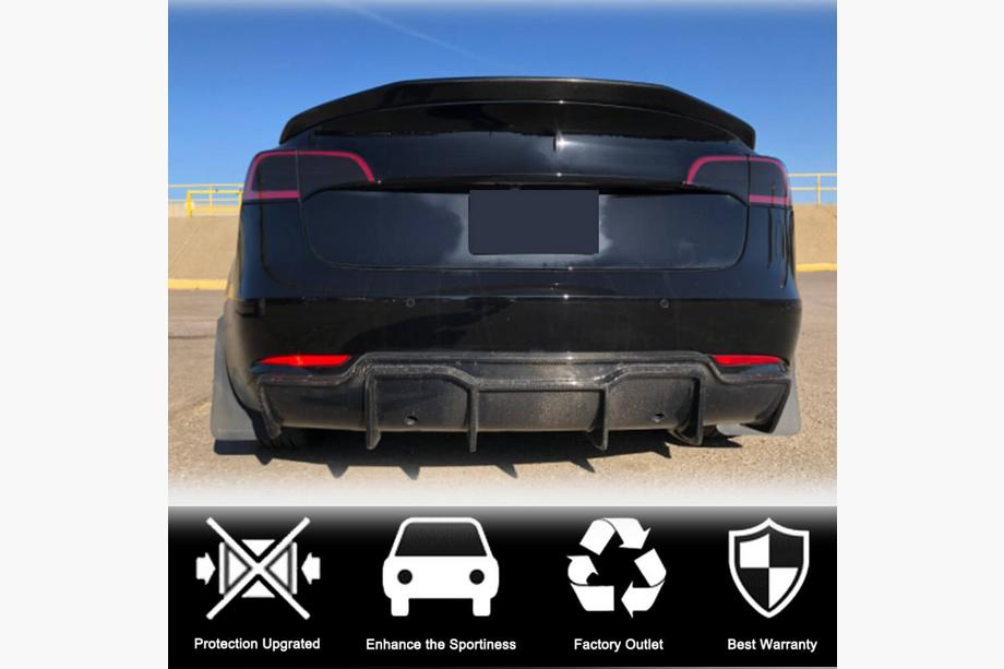 Tesla Model 3 2017- Diffusore Posteriore Paraurti Carbonio V3 (2016-2022) Foto 3