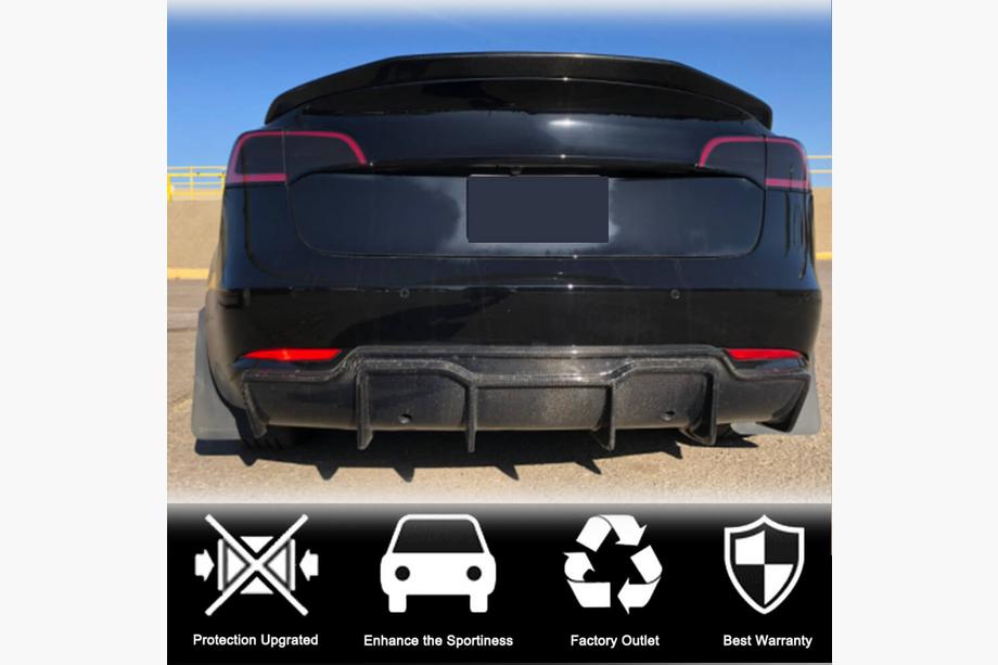 Tesla Model 3 2017- Diffusore Posteriore V2 (2017-2023, Carbonio) Foto 2