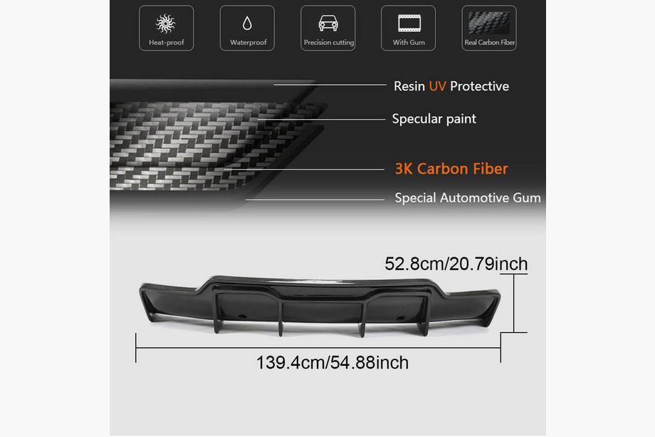 Tesla Model 3 2017- Diffusore Posteriore V2 (2017-2023, Carbonio) Foto 5