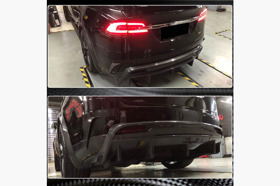 Tesla Model X 2015- Diffusore Posteriore Paraurti Carbonio V1 (2016-2020) Foto 4