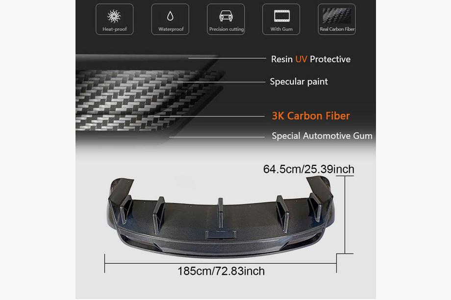 Tesla Model X 2015- Diffusore Posteriore Paraurti Carbonio V1 (2016-2020) Foto 6