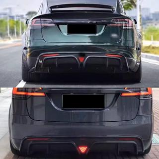 Diffusore posteriore per Plaid 2021-2025, carbonio Tesla Model X 2015- foto 2