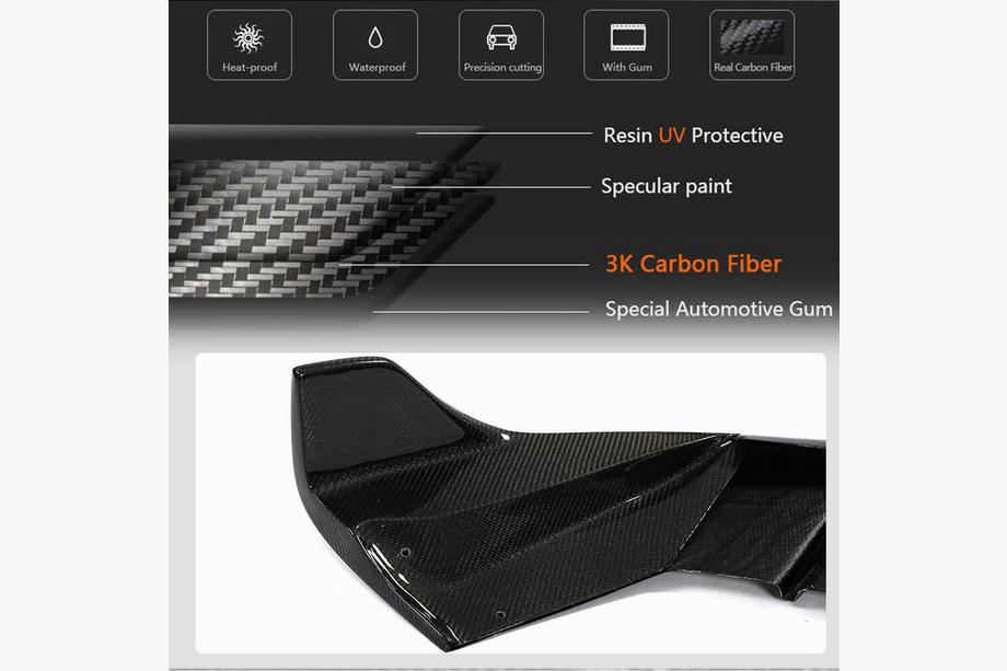 Tesla Model Y 2020- Diffusore Posteriore V1 (2020-2025, Carbonio) Foto 2