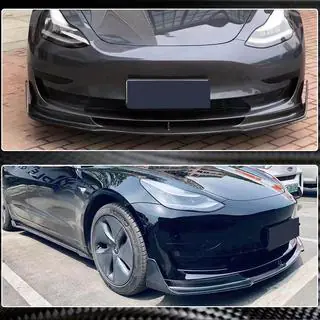 Labbro Anteriore Lip V1 per Paraurti Anteriore (2017-2023, Carbonio) Tesla Model 3 2017- foto 3