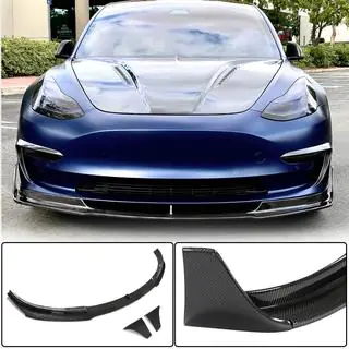 Labbro Paraurti Anteriore Lip V3 (2017-2023, Carbonio) Tesla Model 3 2017- foto 1