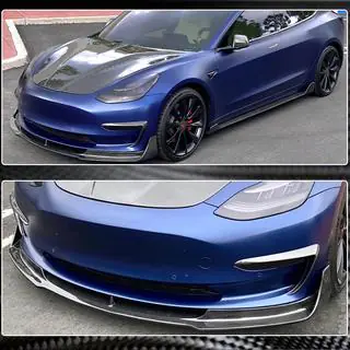 Labbro Paraurti Anteriore Lip V3 (2017-2023, Carbonio) Tesla Model 3 2017- foto 3