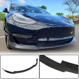 Labbro Paraurti Anteriore Lip V6 (2017-2023, Carbonio) Tesla Model 3 2017- foto 1