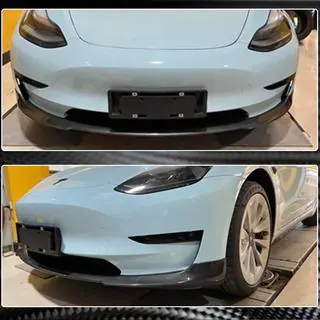 Labbro Anteriore Lip V7 (2017-2023, Carbonio) Tesla Model 3 2017- foto 3