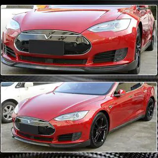 Labbro Anteriore Lip V1 per Paraurti Anteriore (2012-2016, Carbonio) Tesla Model S 2012– foto 2